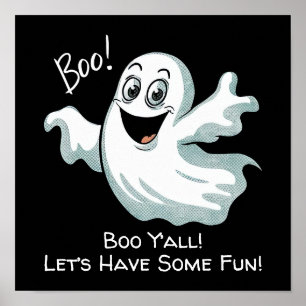 Schattigee Happy Ghost Poster