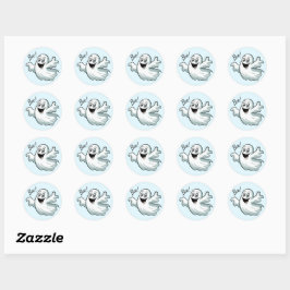 Schattigee Happy Ghost Round Sticker Set