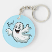 Schattigee Happy Ghost Sleutelhanger (Achterkant)