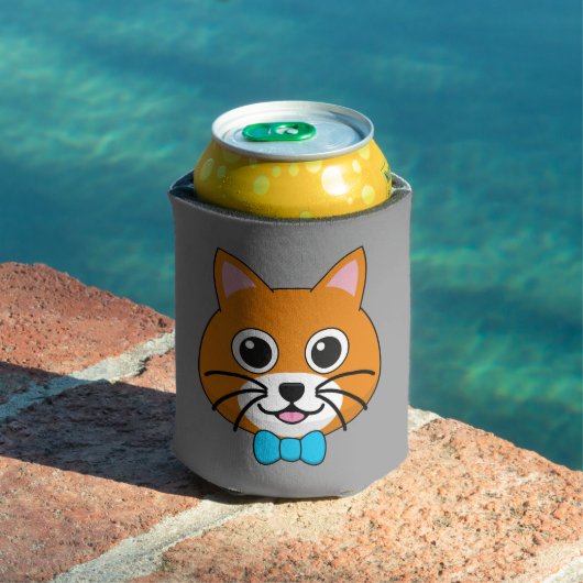 Schattigee Happy Ginger Cat met Papillon Blikjeskoeler (Insitu Zwembad)