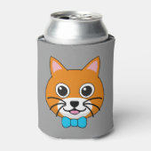Schattigee Happy Ginger Cat met Papillon Blikjeskoeler (Blikje Voorkant)