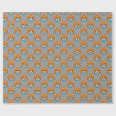 Schattigee Happy Ginger Cat met Papillon Cadeaupapier (Vlak)