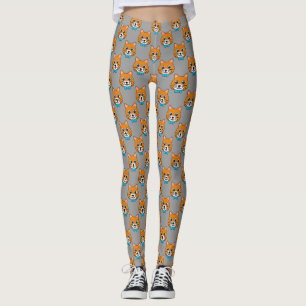 Schattigee Happy Ginger Cat met Papillon Leggings