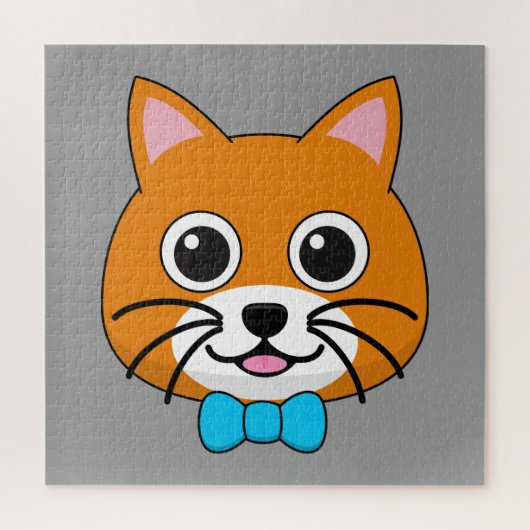 Schattigee Happy Ginger Cat met Papillon Legpuzzel (Verticaal)