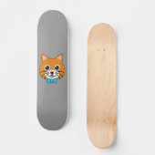 Schattigee Happy Ginger Cat met Papillon Persoonlijk Skateboard (Voorkant)