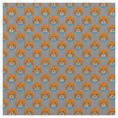 Schattigee Happy Ginger Cat met Papillon Stof (Close Up)
