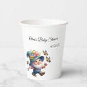Schattigee Happy Gnome met Vlinder Baby shower Papieren Bekers (Achterkant)