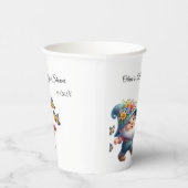Schattigee Happy Gnome met Vlinder Baby shower Papieren Bekers (Rechts)