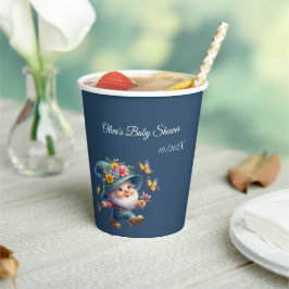 Schattigee Happy Gnome met Vlinder Baby shower Papieren Bekers