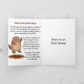 Schattigee Happy Groundhog Day & Geschiedenis Kaar Kaart (Binnen)