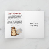 Schattigee Happy Groundhog Day & Geschiedenis Kaart (Binnen)