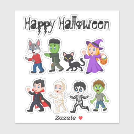 Schattigee Happy Halloween Fun Icons Trick or trea Sticker (Vel)