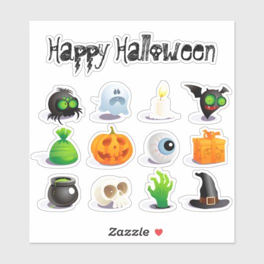 Schattigee Happy Halloween Fun Icons Trick or trea Sticker (Vel)
