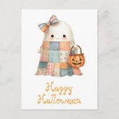 Schattigee Happy Halloween Ghost Trick or treat Po Briefkaart (Voorkant)