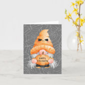 Schattigee Happy Halloween Gonk Kaart (Gele Bloem)