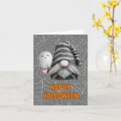 Schattigee Happy Halloween Gonk Kaart (Gele Bloem)