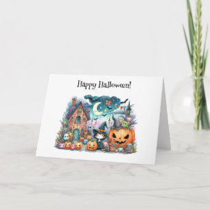 Schattigee Happy Halloween Kawaii Groet Kaart