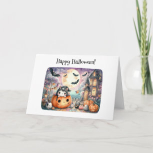 Schattigee Happy Halloween Kawaii Groet Kaart