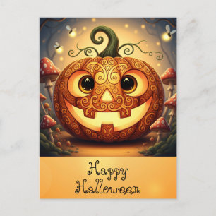 Schattigee Happy Halloween Oktober Oranje Pompoen Briefkaart