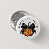 Schattigee Happy Halloween pompoen en boog Ronde Button 3,2 Cm (Voorkant /achterkant)