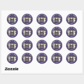 Schattigee Happy Halloween ronde Stickers (Vel)