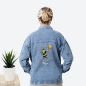Schattigee Happy Honey Bee Cartoon Denim Jacket