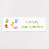 Schattigee Happy Jellybeans Jumping cartoon gepers Labels (Design 2)