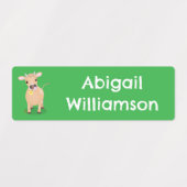 Schattigee Happy Jersey koe cartoon gepersonalisee Labels (Design 2)
