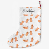 Schattigee Happy Jumping Peanuts cartoon gepersona Kleine Kerstsok (Achterkant)