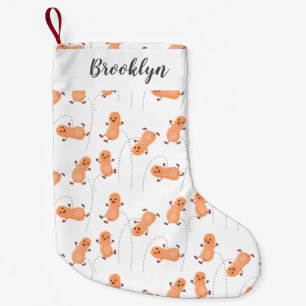 Schattigee Happy Jumping Peanuts cartoon gepersona Kleine Kerstsok