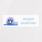 Schattigee Happy Jumping Pinguïn cartoon gepersona Labels (Design 1)