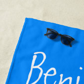 Schattigee Happy Kawaii dolfijn cartoon gepersonal Strandlaken (In situ)