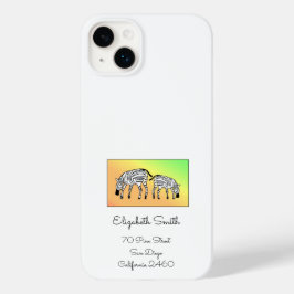 Schattigee Happy Kenyan Zebras iPhone / iPad hoesj Case-Mate iPhone 14 Plus Hoesje