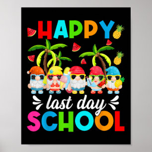 Schattigee Happy Last Day of School Gnomes Einde v Poster