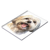 SCHATTIGEE HAPPY LHASA APSO PUPPY DOG NOTITIEBOEK (Linkerzijde)