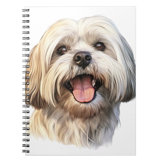 SCHATTIGEE HAPPY LHASA APSO PUPPY DOG NOTITIEBOEK (Voorkant)