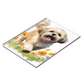 SCHATTIGEE HAPPY LHASA APSO PUPPY DOG NOTITIEBOEK (Linkerzijde)