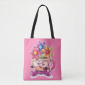 Schattigee Happy Little Tea Cup Tote Bag (Voorkant)