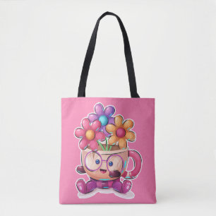 Schattigee Happy Little Tea Cup Tote Bag