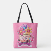 Schattigee Happy Little Tea Cup Tote Bag (Achterkant)