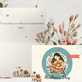 Schattigee Happy Moederdag Floral Kaart