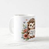Schattigee Happy Moederdag Hedgehog Koffiemok (Voorkant links)