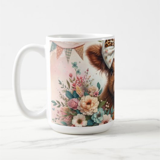 Schattigee Happy Moederdag / Highland Koe Koffiemok (Links)