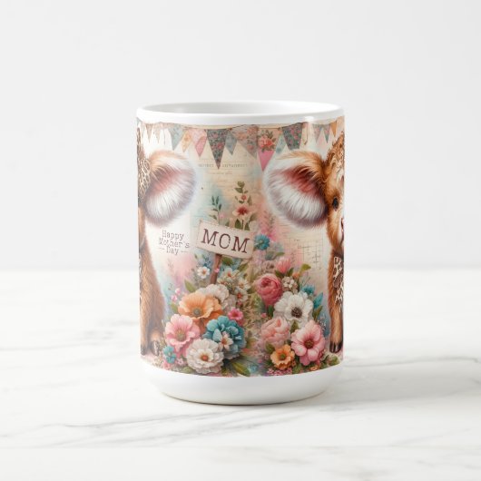 Schattigee Happy Moederdag / Highland Koe Koffiemok (Center)