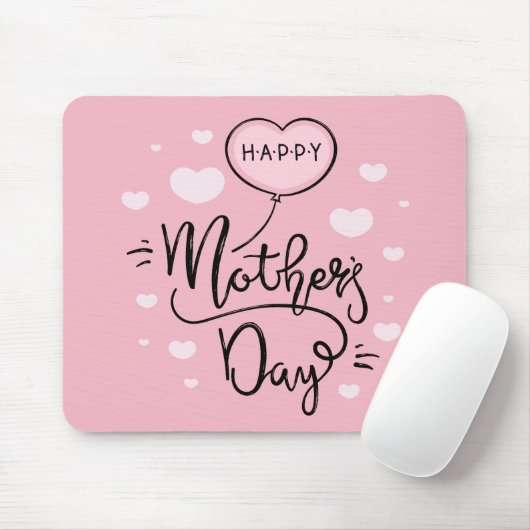 Schattigee Happy Moederdag-kalligrafie | Muismat (Met muis)