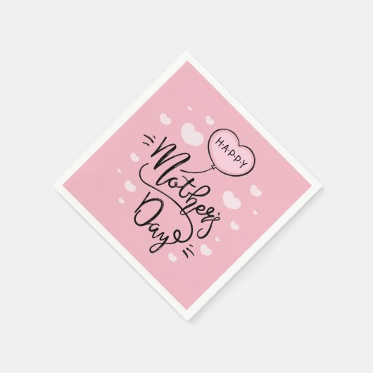 Schattigee Happy Moederdag-kalligrafie | Servet (Hoek)