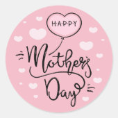 Schattigee Happy Moederdag Kalligrafie | STICKER (Voorkant)