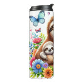 Schattigee Happy Moederdag/ Sloth Thermosbeker (Gedraaid links)