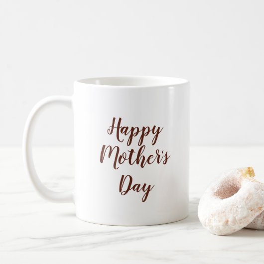 Schattigee Happy Moederdag Typography Espresso Koffiemok (Met donut)