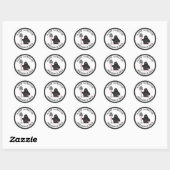 Schattigee Happy Mole gepersonaliseerde cartoon Ve Ronde Sticker (Vel)